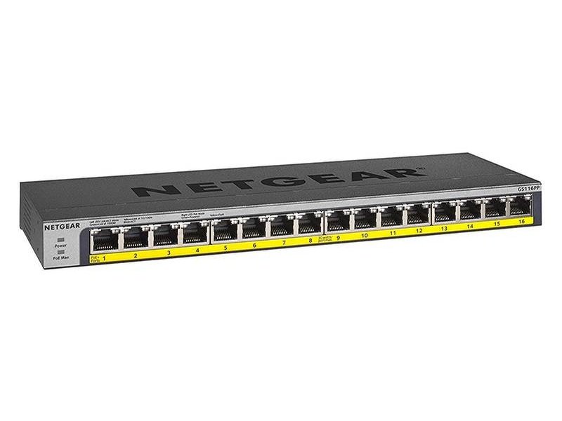 Netgear GS116PP-100AJS 16-Port PoE+ Gigabit Unmanaged Switch