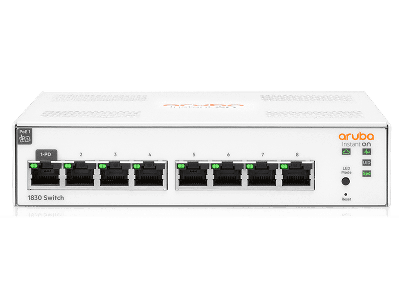 HPE JL810A Aruba Instant On 1830 8-Port Manageable Gigabit Switch 