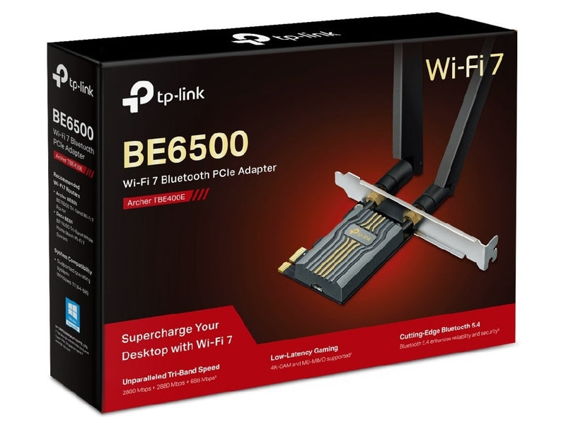 TP-Link Archer TBE400E BE6500 Wi-Fi 7 Bluetooth 5.4 PCIe Adapter