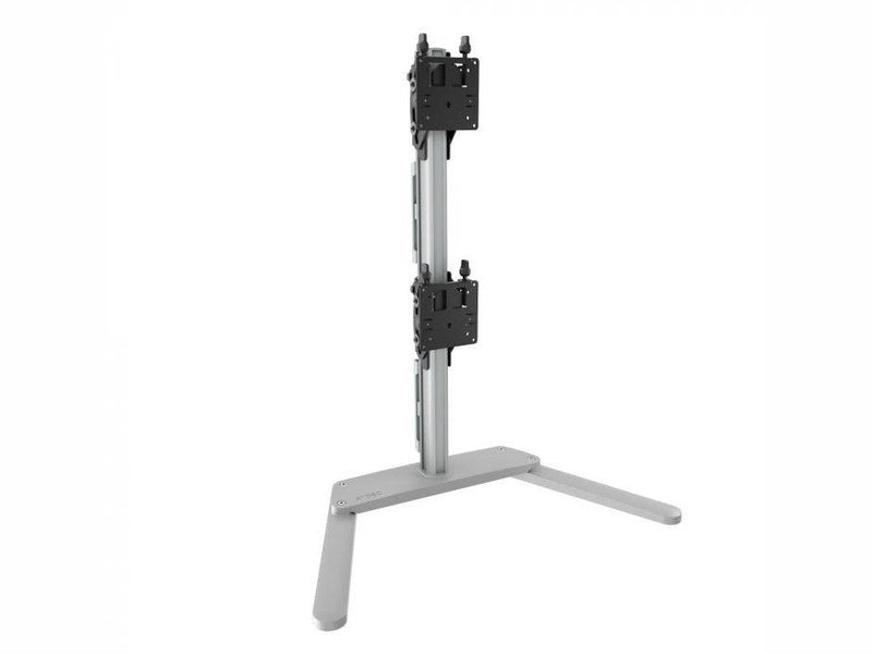 Atdec AWMS-2-BT75-FS-S Freestanding Dual Stack Heavy Monitor Desk Mount - Silver