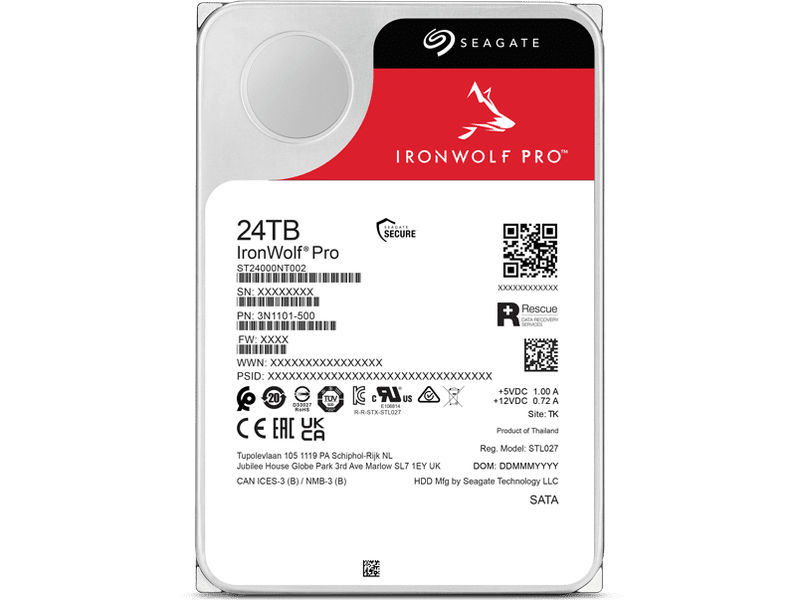 Seagate IronWolf Pro 24TB 7200RPM 3.5" NAS Hard Drive - ST24000NT002