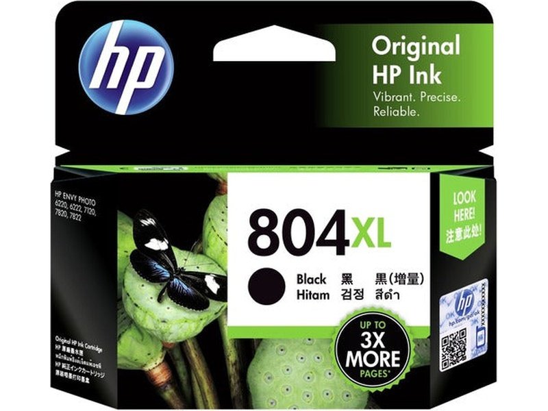 HP 804XL Original High Yield Inkjet Ink Cartridge - Black Pack - 600 Pages