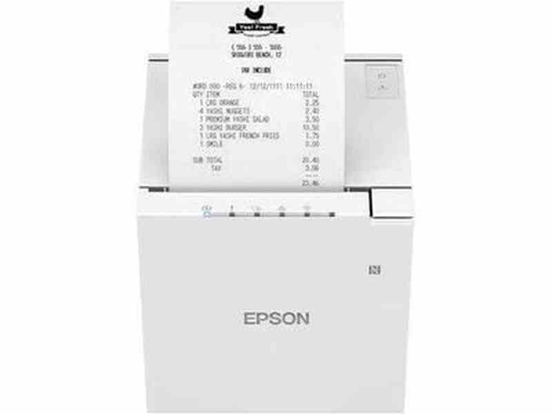 EPSON TM-M30III White Receipt Printer with Built-In USB, Ethernet, Bluetooth & Wi-Fi. Power Supply Uber eats