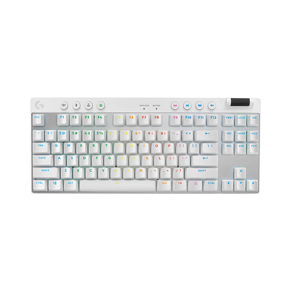 Logitech G Pro X TKL Lightspeed Wireless RGB GX Brown Switch Gaming Keyboard - White