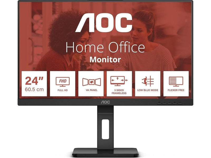 AOC 23.8" IPS 4ms Full HD - DP HDMI VGA Tilt Low Blue Mode Monitor