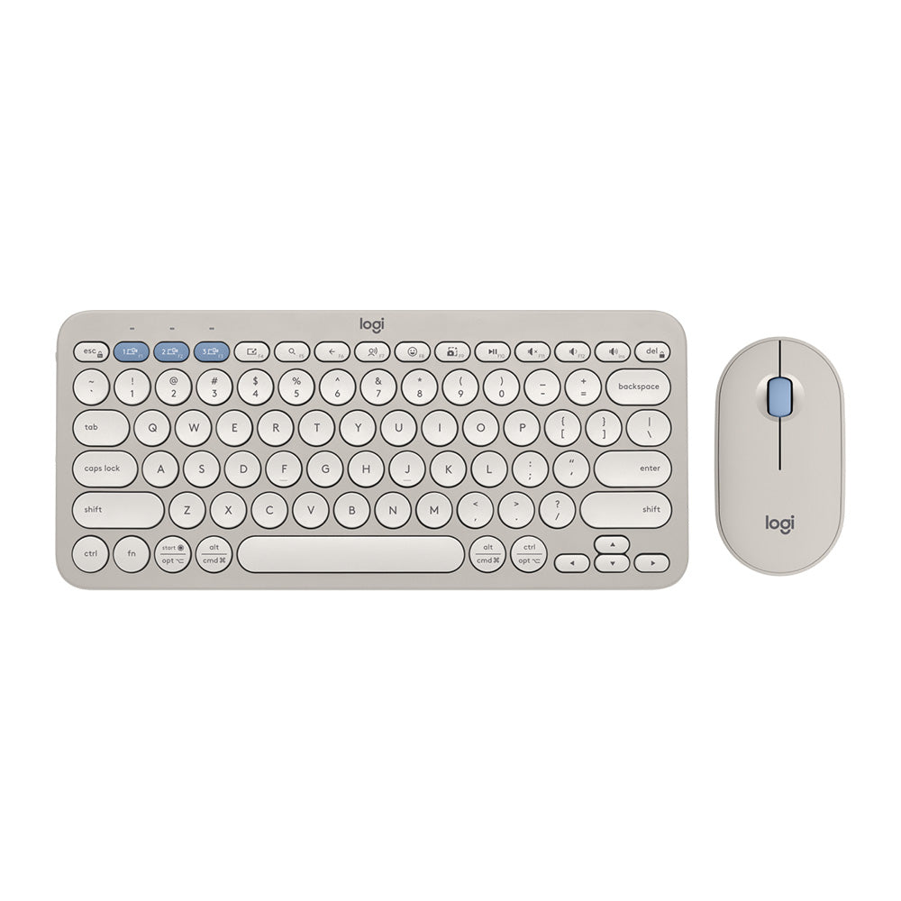 Logitech Pebble 2 Combo Wireless Keyboard Mouse - Sand