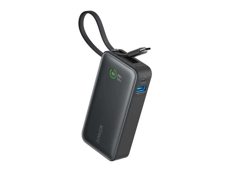 Anker Nano 10K 30W Power Bank with Built-In USB-C Cable A1259H11