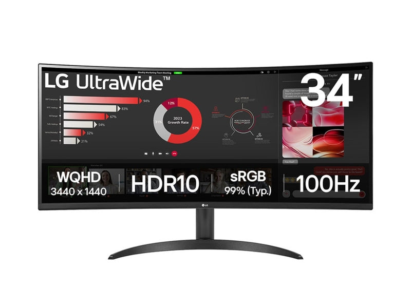 LG Ultrawide 34WR50QK-B 34" Class UWQHD LED Monitor