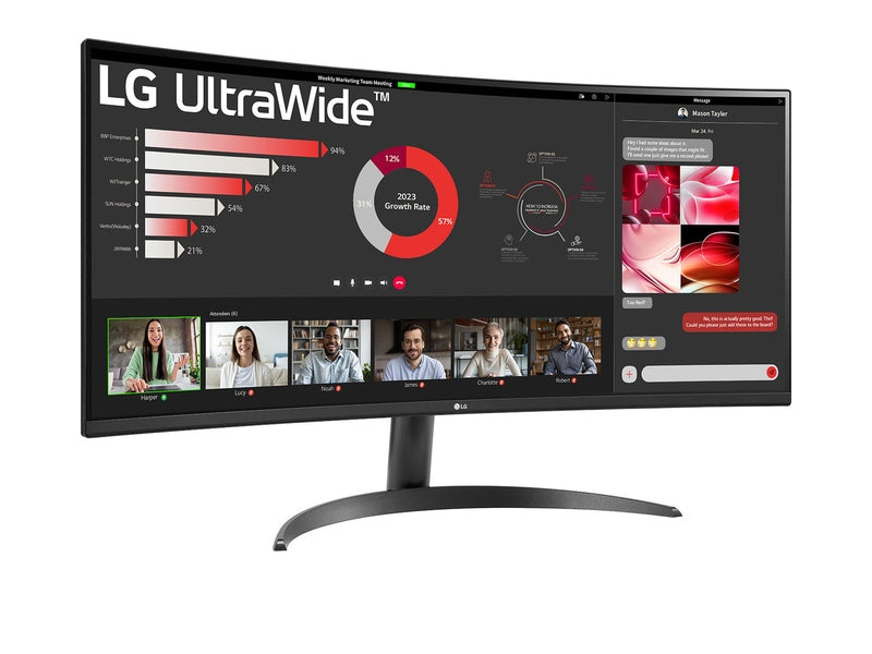 LG Ultrawide 34WR50QK-B 34" Class UWQHD LED Monitor