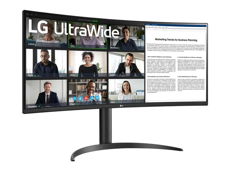 LG Ultrawide 34WR55QK-B 34" Class UW-QHD Curved Screen LCD Monitor