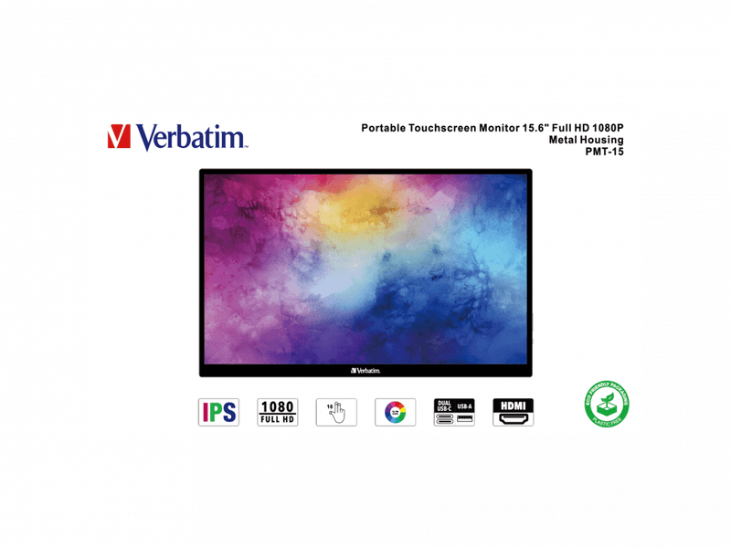 Verbatim PMT-15 16" Class LED Touchscreen Monitor