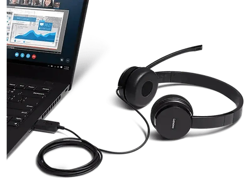 Lenovo 100 Stereo USB Headset 4XD0X88524