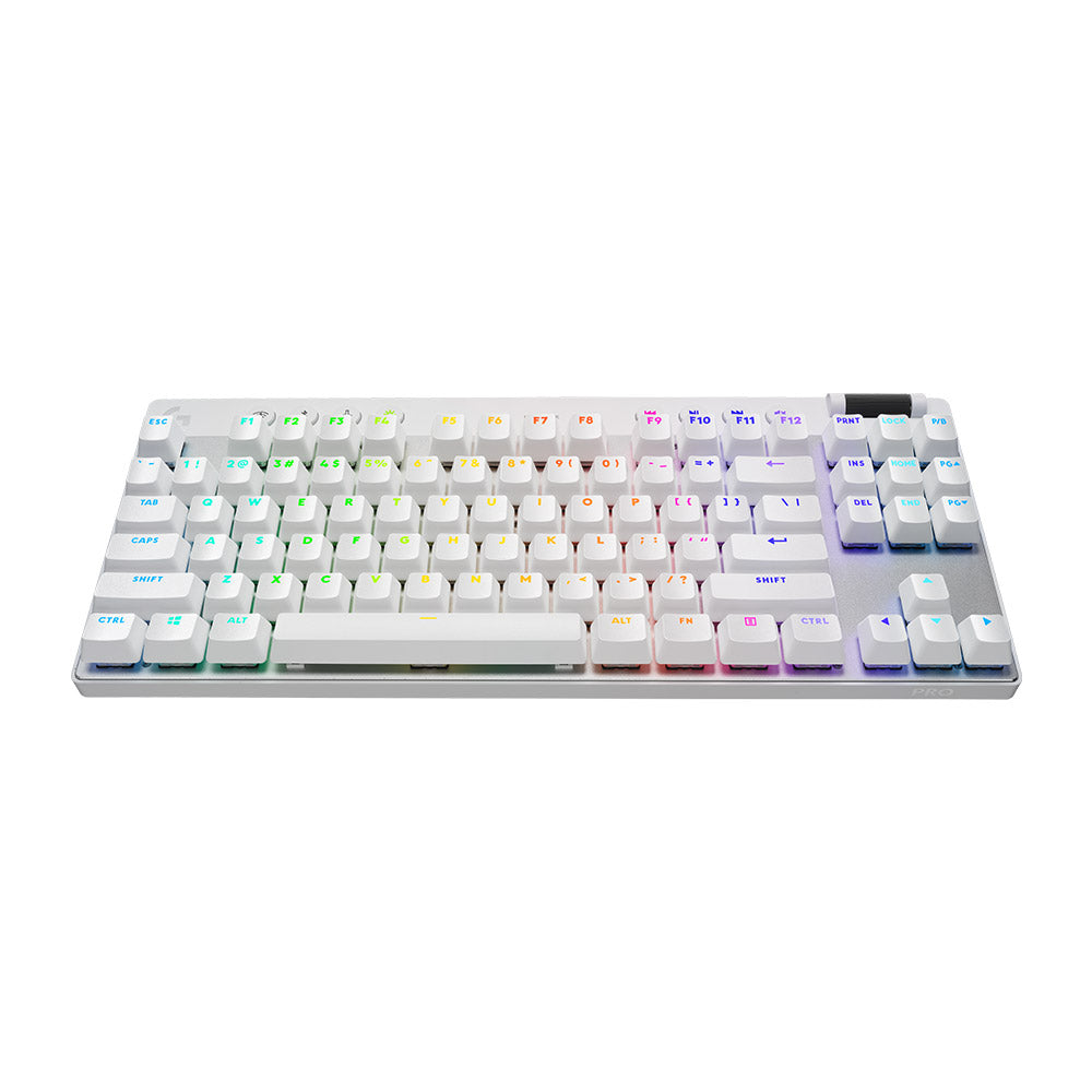 Logitech G Pro X TKL Lightspeed Wireless RGB GX Brown Switch Gaming Keyboard - White