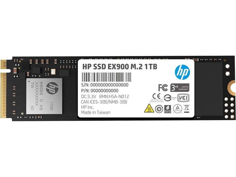 HP EX900 1TB PCIe3.0x4 SSD M.2 SSD 3D NAND Flash 5XM46AA#