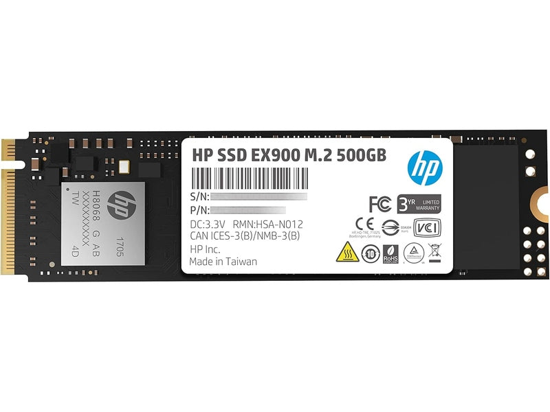 HP EX900 500GB PCIe3.0x4 SSD M.2 SSD 3D NAND Flash 2YY44AA#