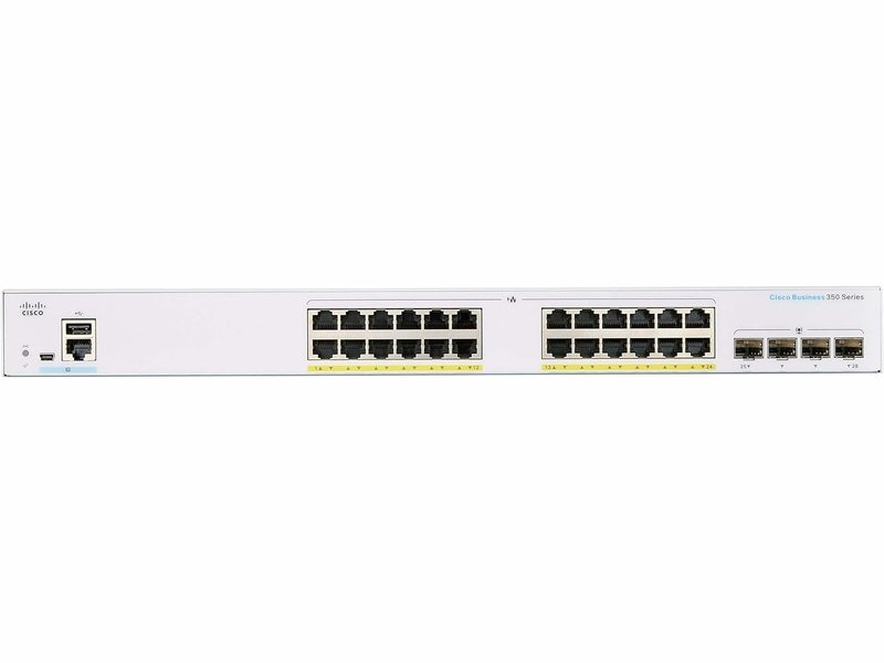 Cisco CBS350 24 Ports Manageable Ethernet Switch, Full PoE, GE, 4x1G SFP