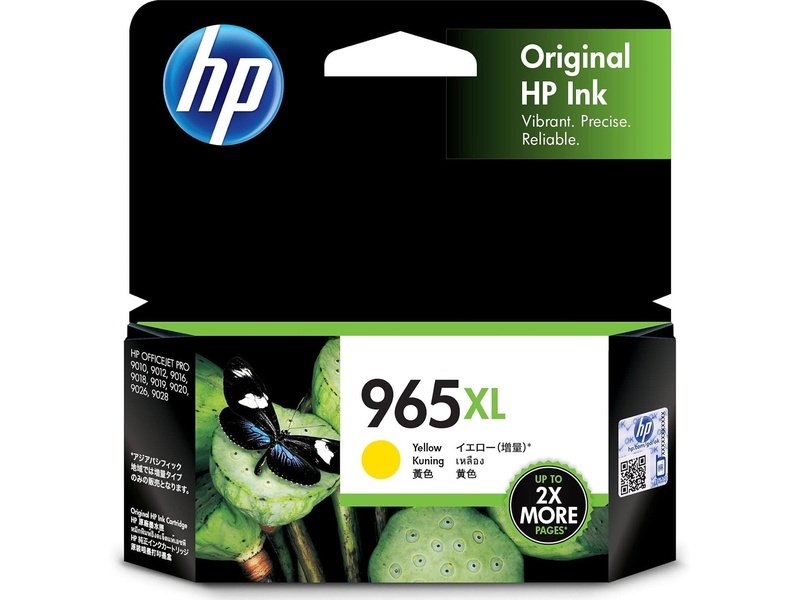 HP 965XL Original High Yield Inkjet Ink Cartridge - Yellow Pack - 1600 Pages