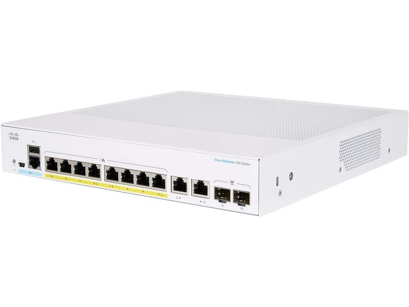 Cisco CBS350-8FP-E-2G-AU CBS350 8-Port Gigabit PoE+ 120W Managed Ethernet Switch w/ 2x1G SFP