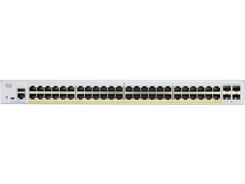 Cisco CBS350 48 Ports Manageable Ethernet Switch,Full PoE, GE, 4x1G SFP