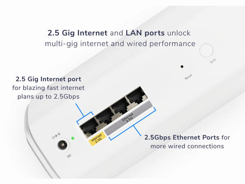 Netgear Orbi RBE772 AX11000 Tri-Band WiFi 7 Whole Home Mesh System - 2 Pack RBE772-100APS