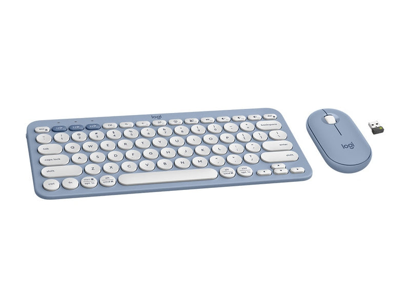 Logitech Pebble 2 Combo Wireless Keyboard Mouse - Blue