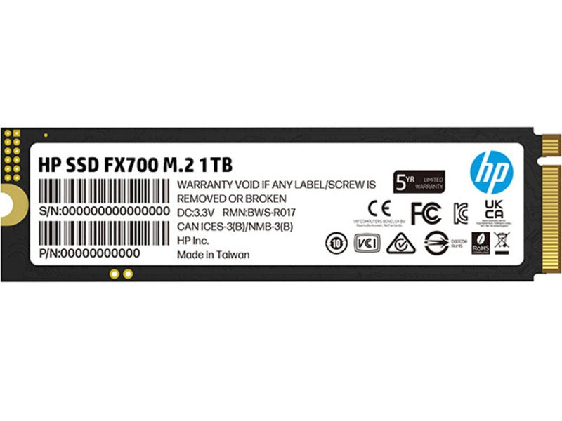 HP FX700 1TB PCIe Gen 4x4 M.2 NVMe 2.0 SSD