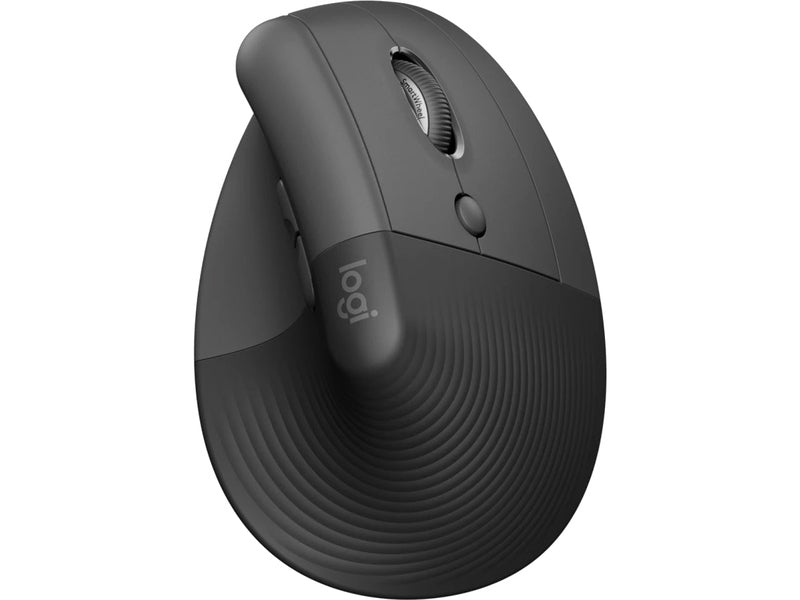 Logitech Lift Vertical Ergonomic Wireless Mouse for Business - Graphite