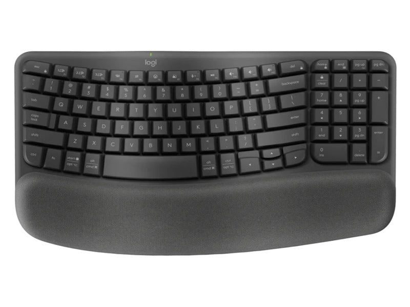 Logitech Wave Keys Wireless Ergonomic Keyboard - Graphite