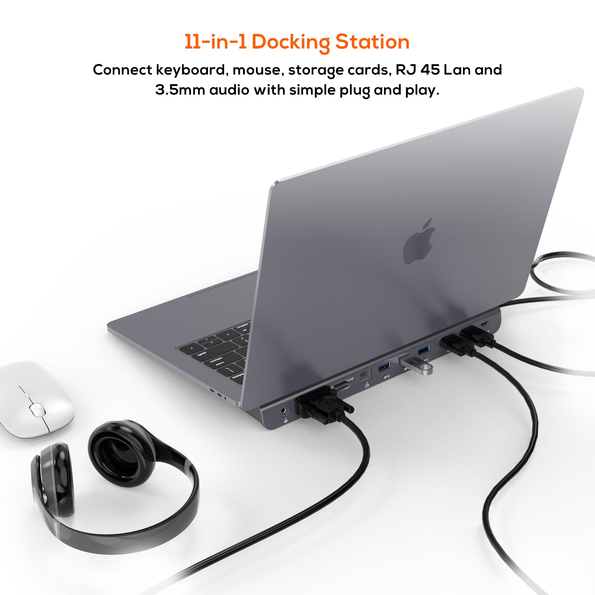 mbeat 11-in-1 Multiport USB-C Dock with HDMI, DisplayPort & VGA