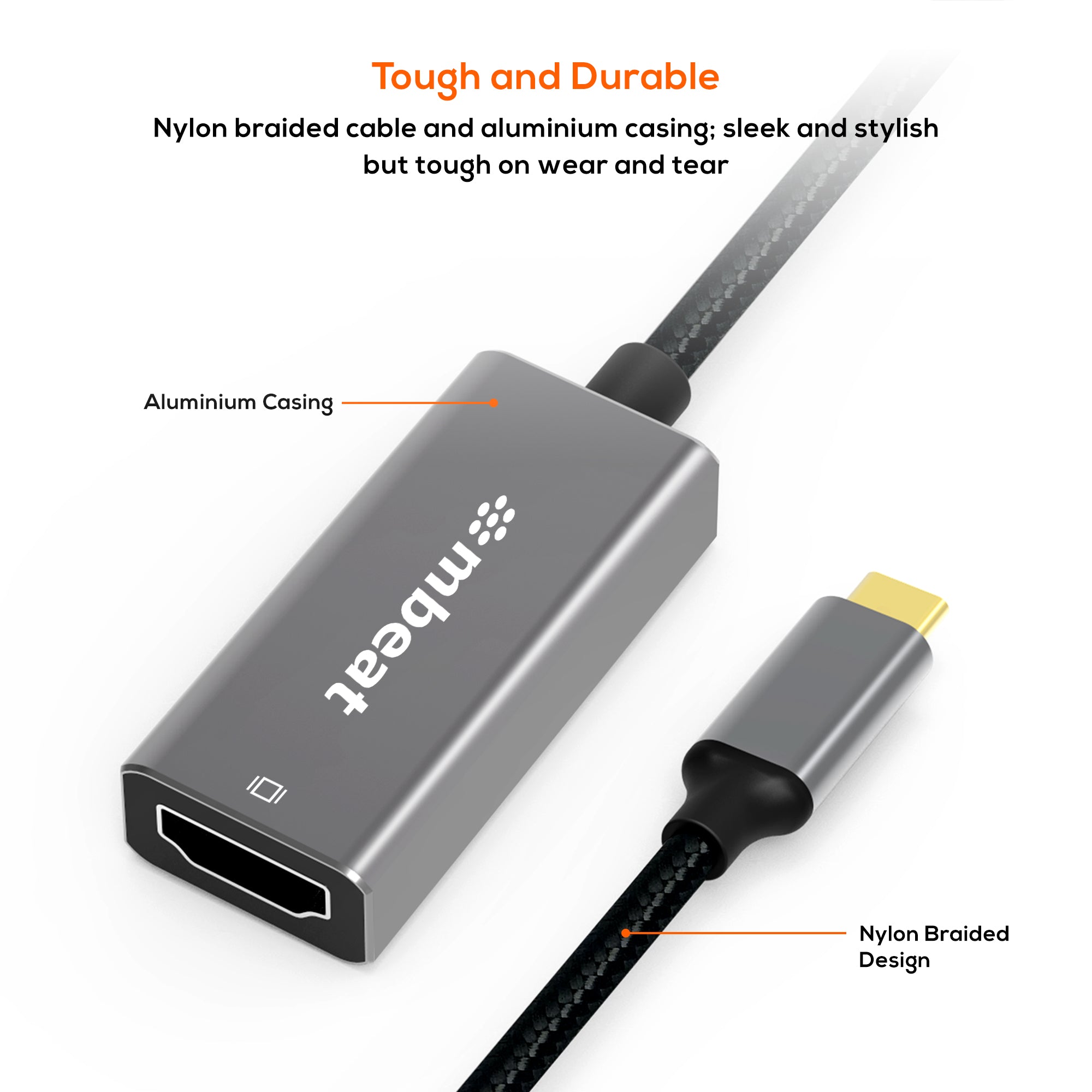 mbeat ToughLink USB-C to HDMI Adapter