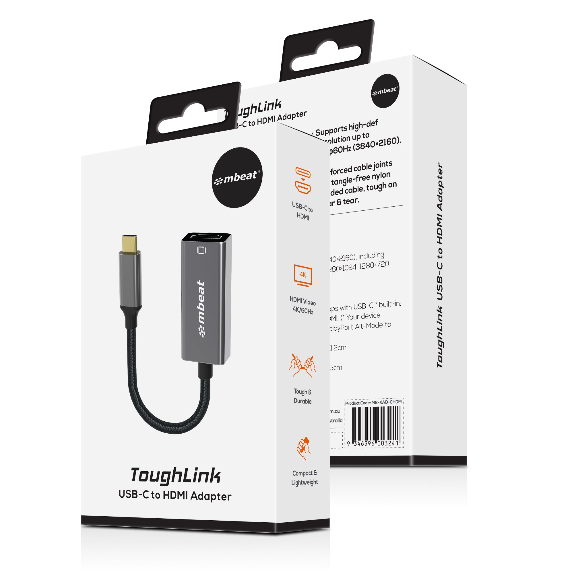 mbeat ToughLink USB-C to HDMI Adapter