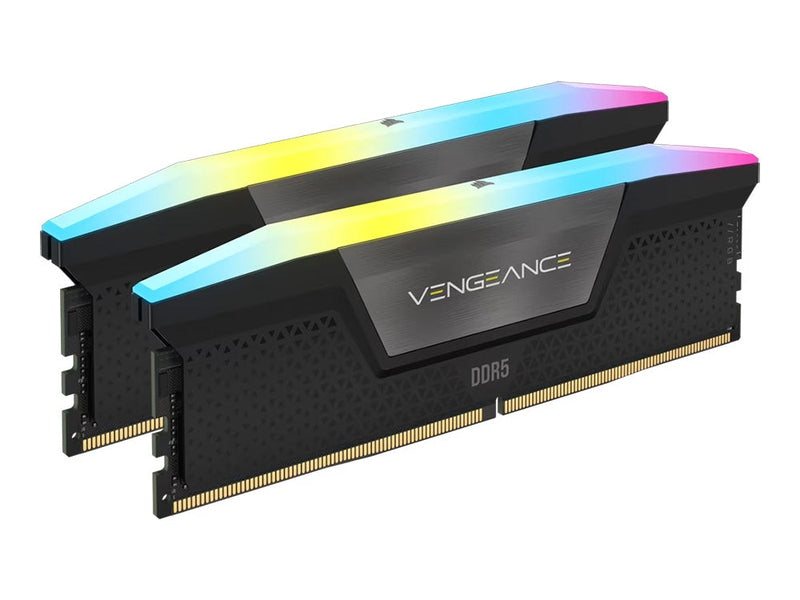 Corsair Vengeance RGB 64GB 2x32GB C32 6400MHz DDR5 DRAM - Black CMH64GX5M2B6400C32