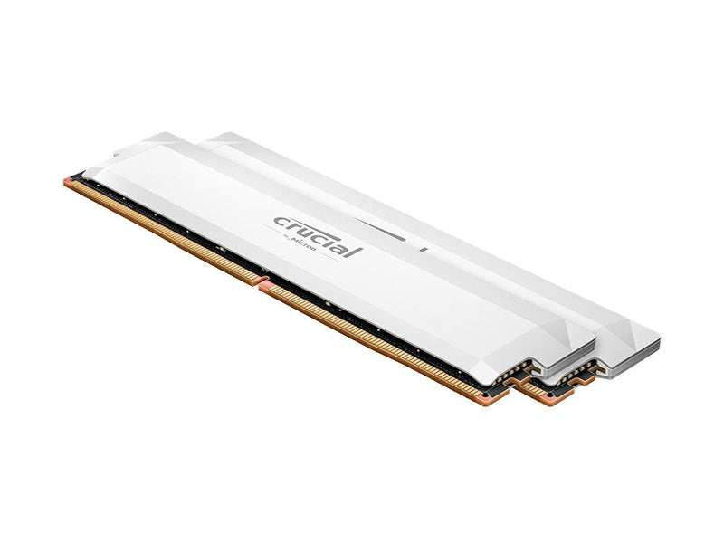 Crucial Pro OC 32GB Kit 2x16GB DDR5-6400 UDIMM CL38 White - CP2K16G64C38U5W