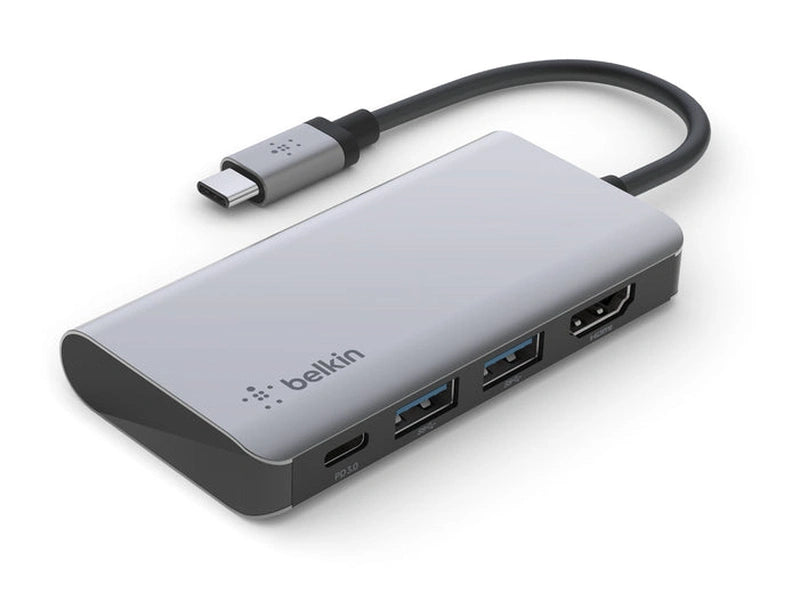 Belkin AVC006BTSGY Connect USB-C 4-in-1 Multiport Adapter