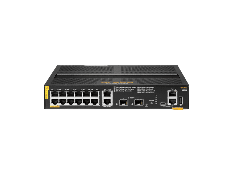 HPE R8Q72A Aruba CX 6200F 12-Port POE+ 139W Manageable Gigabit Switch