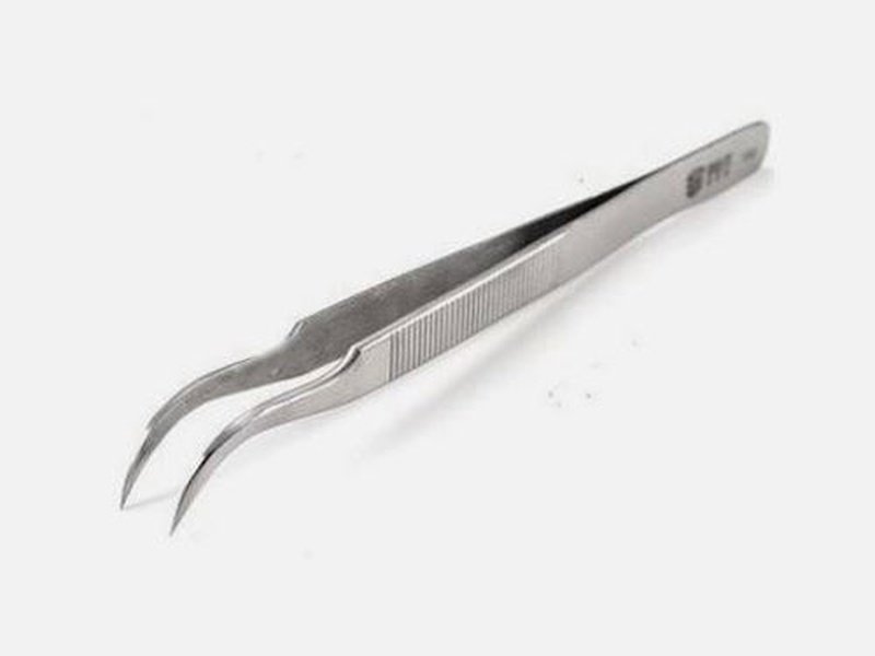 BEST 150 Stainless Steel Curved Tip Tweezer