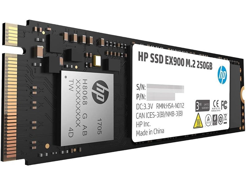 HP EX900 250GB PCIe3.0x4 SSD M.2 SSD 3D NAND Flash 2YY43AA#