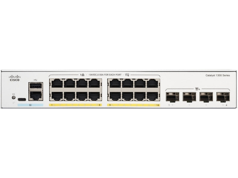 Cisco Catalyst 1300 16-port GE PoE 4x10G SFP+ Switch