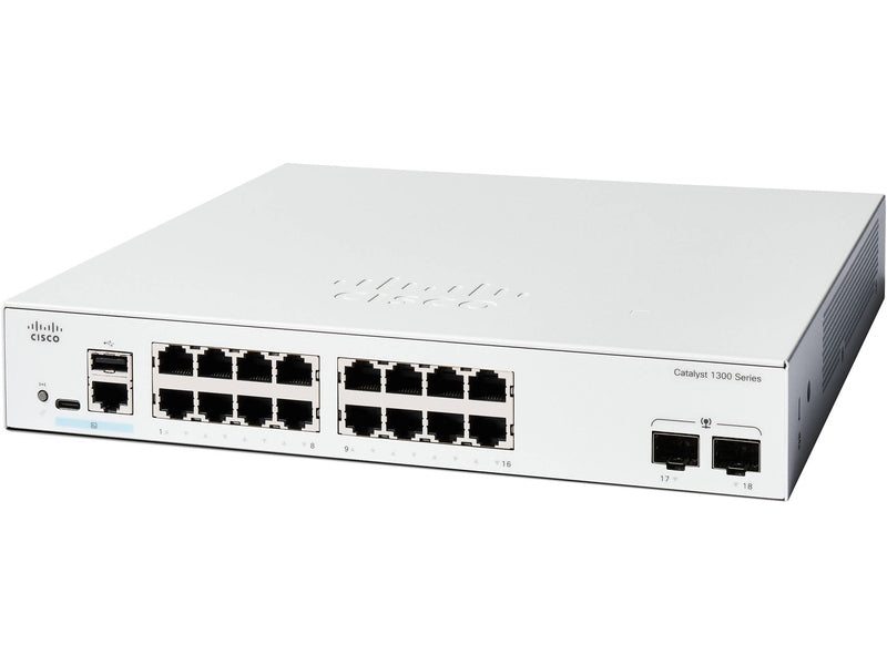 Cisco Catalyst 1300 16-port GE 2x1G SFP Switch