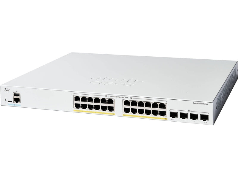 Cisco Catalyst 1300 24-port GE Full PoE 4x1G SFP Switch