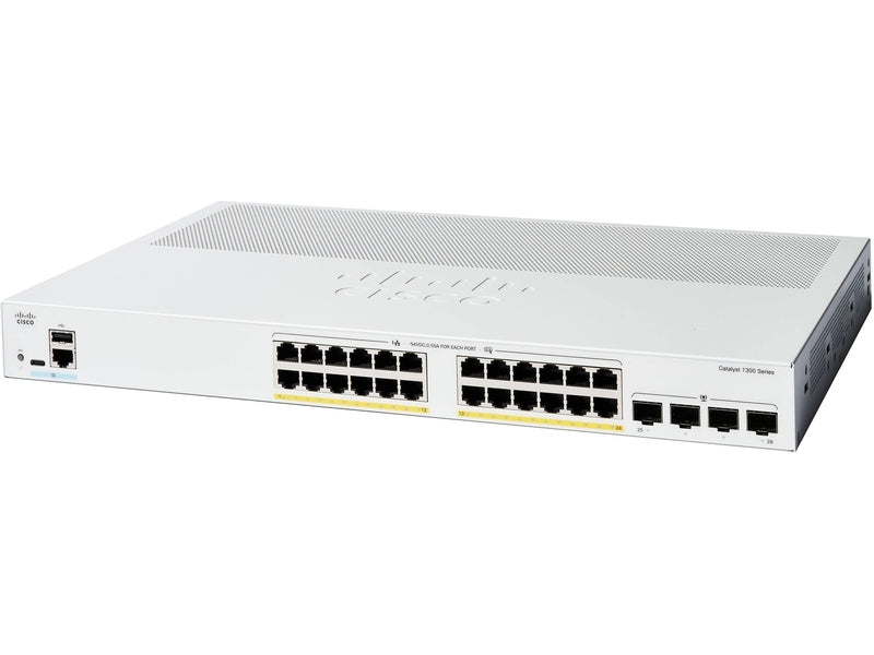 Cisco Catalyst 1300 24-port GE PoE 4x1G SFP Switch