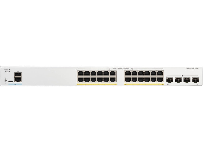 Cisco Catalyst 1300 24-port GE PoE 4x1G SFP Switch