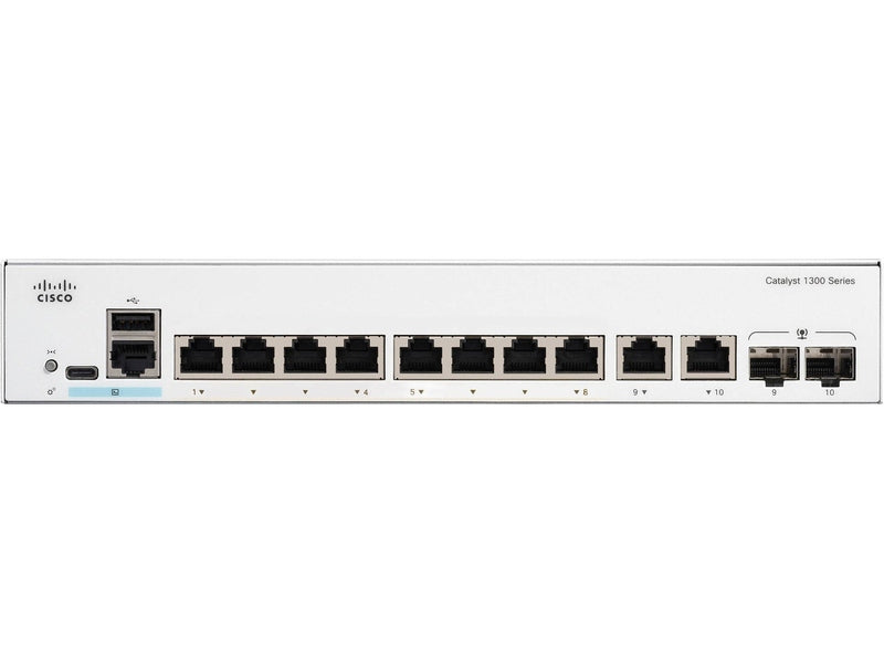 Cisco Catalyst 1300 8-port GE Ext PS 2x1G Combo Switch