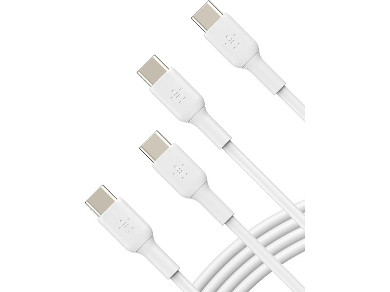 Belkin CAB003BT1MWH2PK BoostCharge 1m USB-C to USB-C Cable White 2-Pack