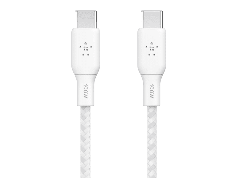 Belkin CAB014BT3MWH BoostCharge 100W 3m USB-C to USB-C Cable White