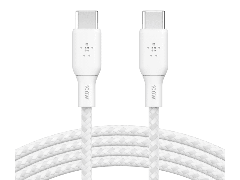 Belkin CAB014BT3MWH BoostCharge 100W 3m USB-C to USB-C Cable White