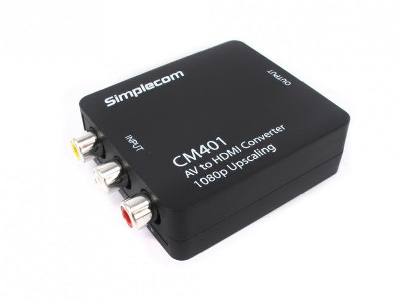 Simplecom CM401 Composite AV CVBS 3RCA to HDMI Video Converter 1080p Upscaling