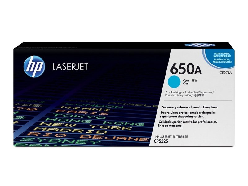 HP 650A Cyan Toner For CP5225 M750 Series Printers