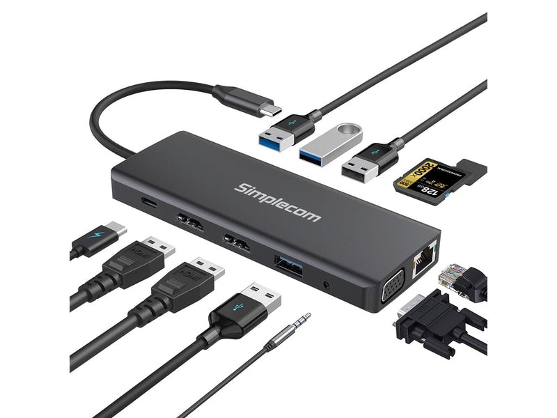 Simplecom CHN612 USB-C 12-in-1 Multiport Docking Station