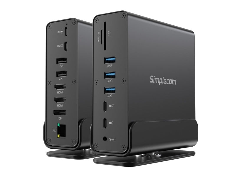 Simplecom CHT815 15-in-1 USB-C 4K Triple Display MST Docking Station